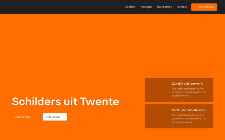 Screenshot of lefman-schilders.nl