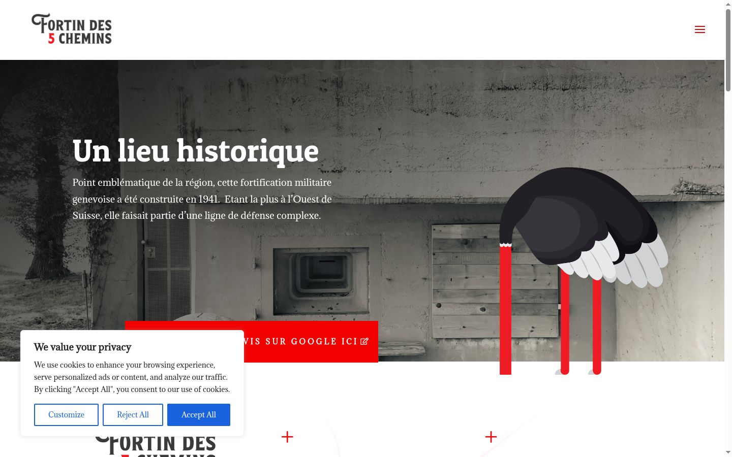 Captura de pantalla del banner de consentimiento mostrado antes de cualquier interacción