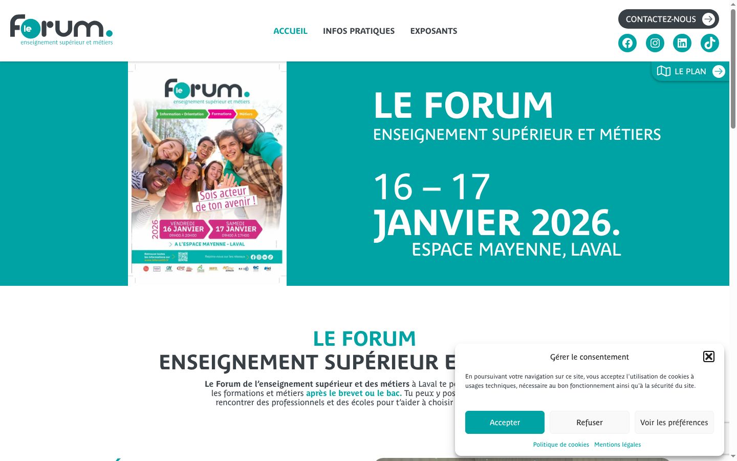 Screenshot tal-banner tal-kunsens muri qabel kwalunkwe interazzjoni