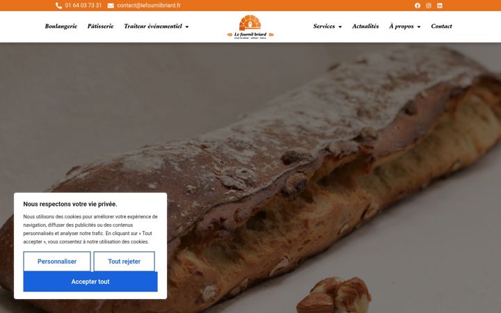 Screenshot of lefournilbriard.fr