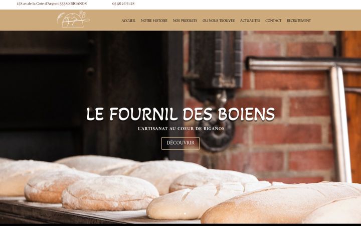 Screenshot of lefournildesboiens-biganos.fr