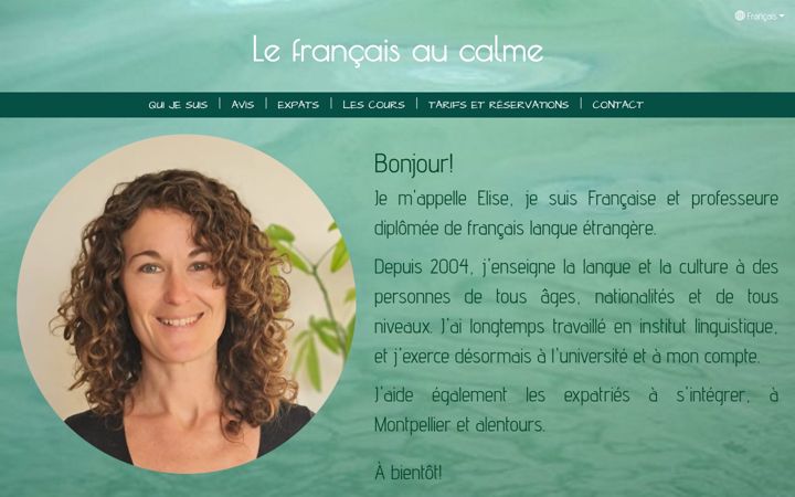 Screenshot of lefrancaisaucalme.com