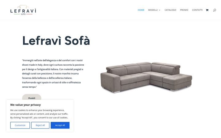 Screenshot of lefravisofa.it