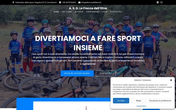 Screenshot of lefreccedelletna.it