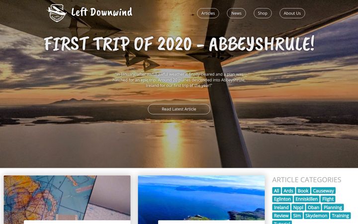 Screenshot of leftdownwind.co.uk
