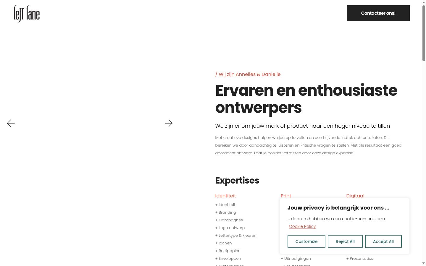 Capture d'écran de la bannière de consentement affichée avant toute interaction