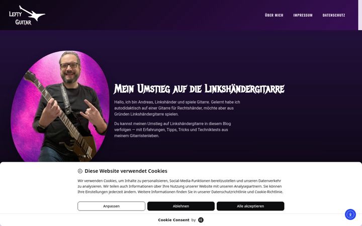 Screenshot of lefty-guitar.de