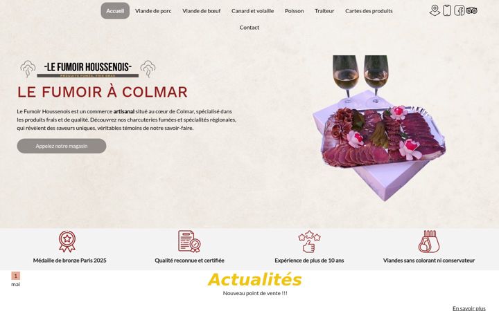 Screenshot of lefumoirhoussenois.fr