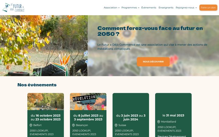 Screenshot of lefuturadejacommence.fr