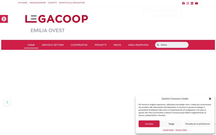 Screenshot of legacoopemiliaovest.it