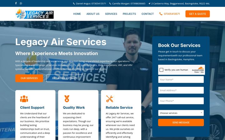 Screenshot of legacyairservices.co.uk