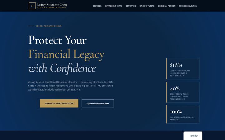 Screenshot of legacyassurancegroup.com