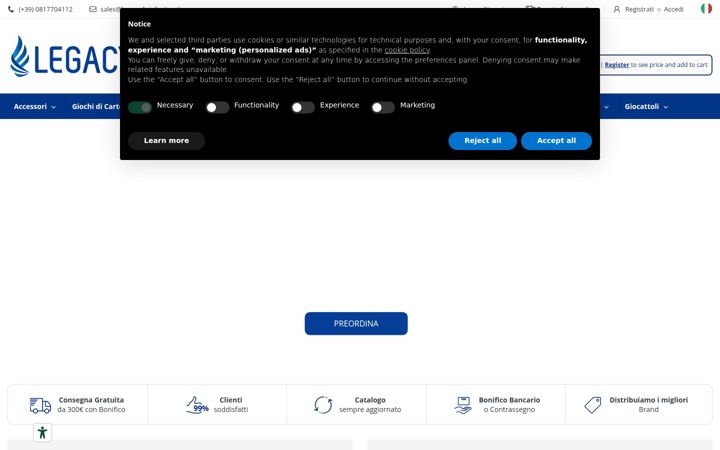 Screenshot of legacydistribution.it