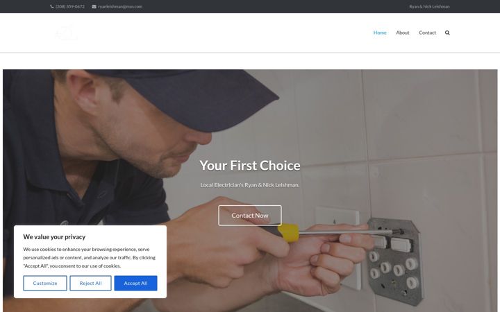 Screenshot of legacyelectricidaho.com