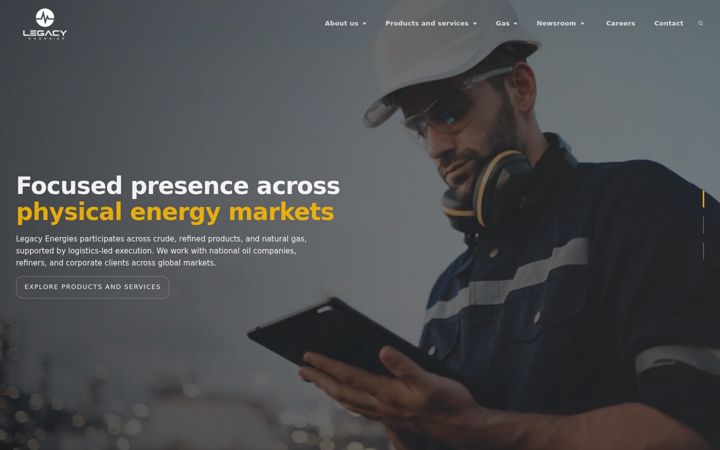 Screenshot of legacyenergies.com