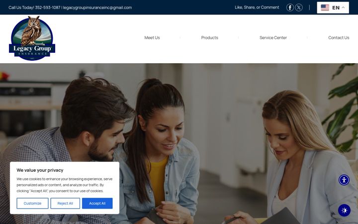 Screenshot of legacygroupinsuranceinc.com