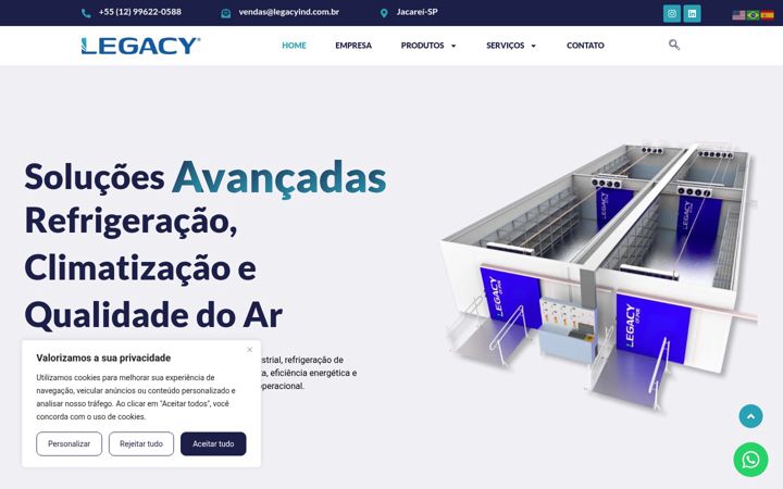 Screenshot of legacyind.com.br