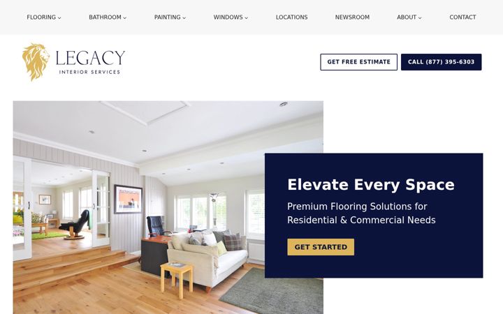 Screenshot of legacyinteriorservices.com