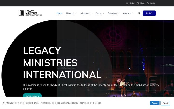 Screenshot of legacyministriesint.org