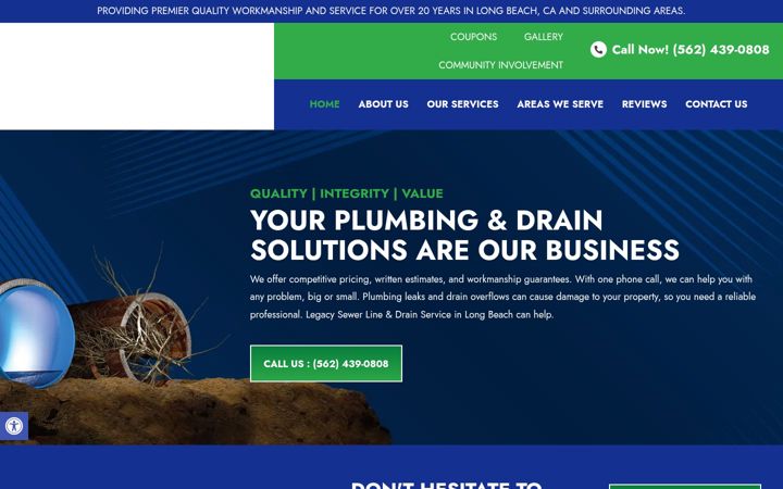 Screenshot of legacysewerpros.com