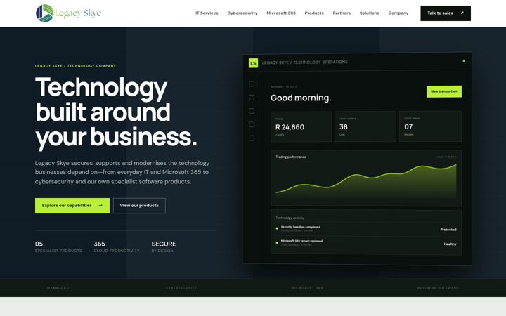 Screenshot of legacyskye.com