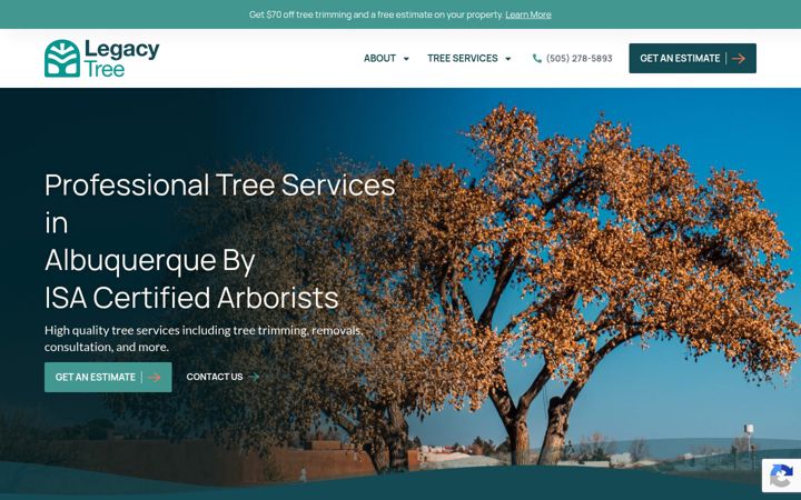Screenshot of legacytreecompany.com