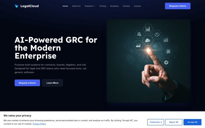 Screenshot of legal-cloud.co.uk