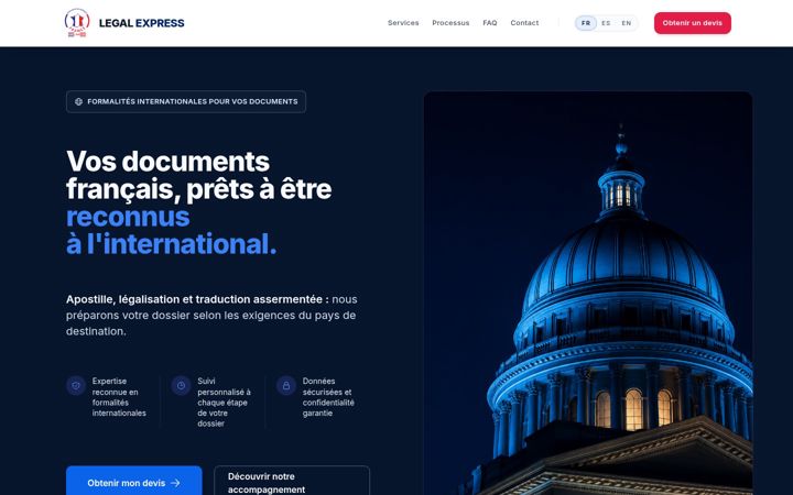 Screenshot of legal-express.fr