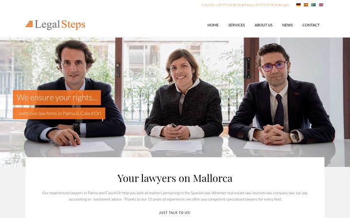 Screenshot of legal-steps.com