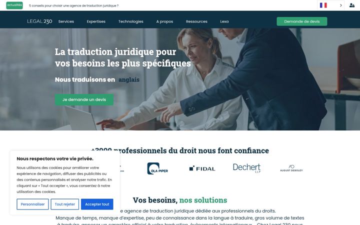 Screenshot of legal230.com