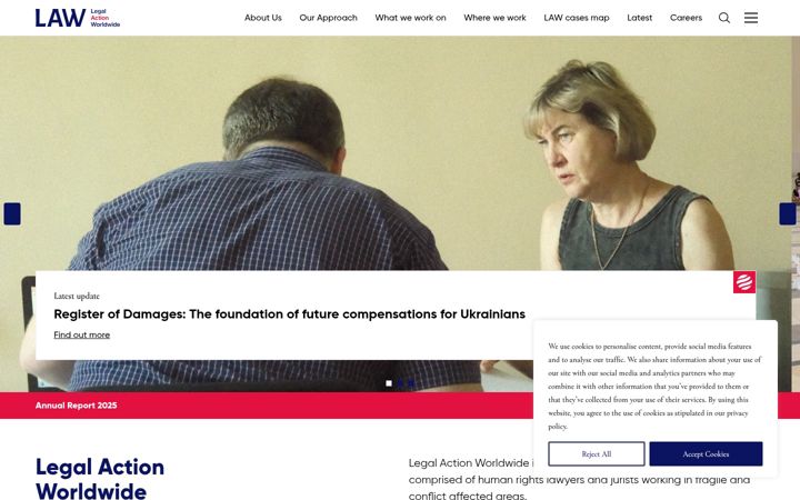Screenshot of legalactionworldwide.org