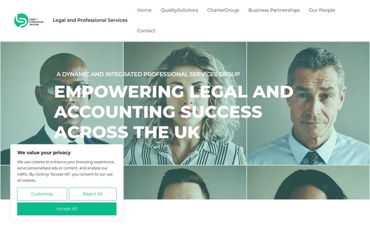Screenshot of legalandprofessionalservices.co.uk