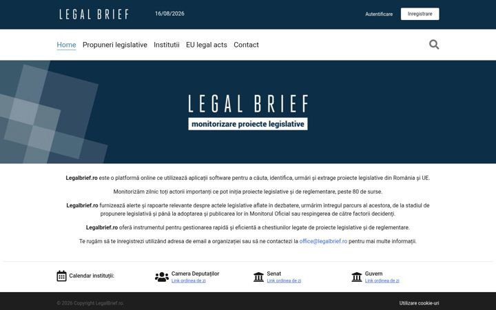Screenshot of legalbrief.ro