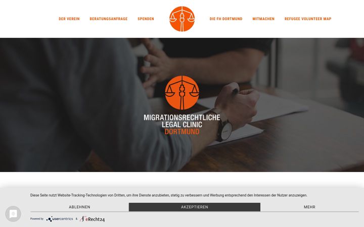 Screenshot of legalclinic-dortmund.de
