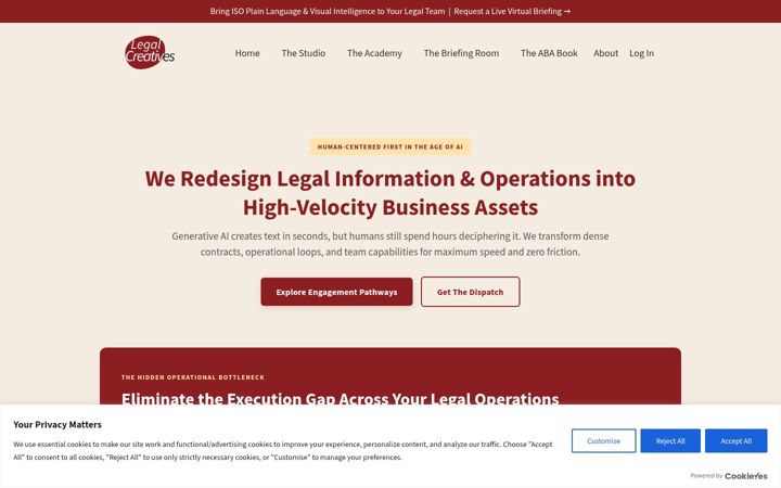 Screenshot of legalcreatives.com