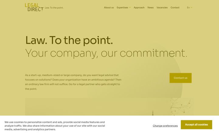 Screenshot of legaldirect.be