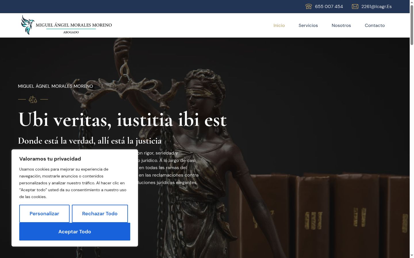 Skærmbillede af samtykkebanneret, som det blev vist før nogen interaktion