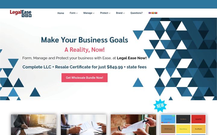 Screenshot of legaleasenow.com