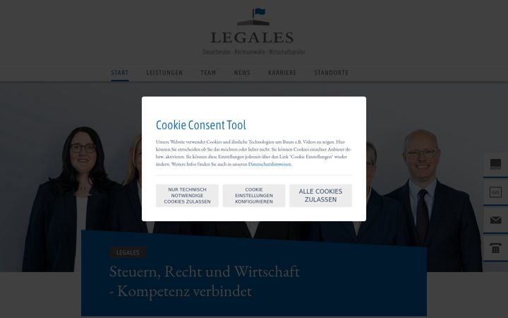 Screenshot of legales.de