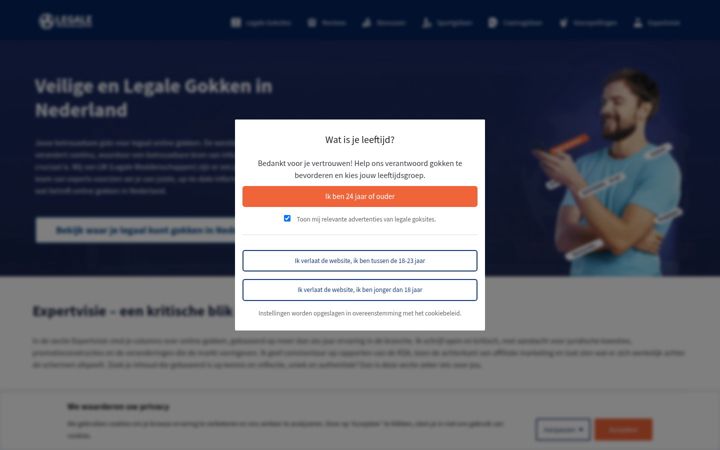 Screenshot of legaleweddenschappen.nl