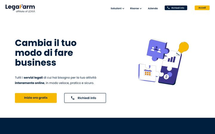 Screenshot of legalfarm.it
