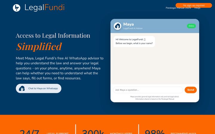 Screenshot of legalfundi.com