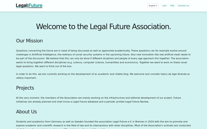 Screenshot of legalfuture.org