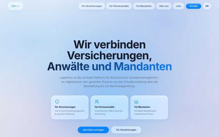 Screenshot of legalhero.de