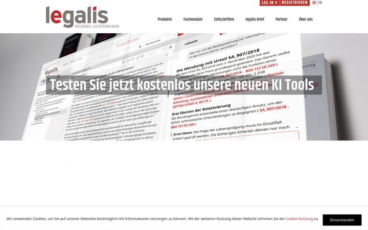 Screenshot of legalis.ch