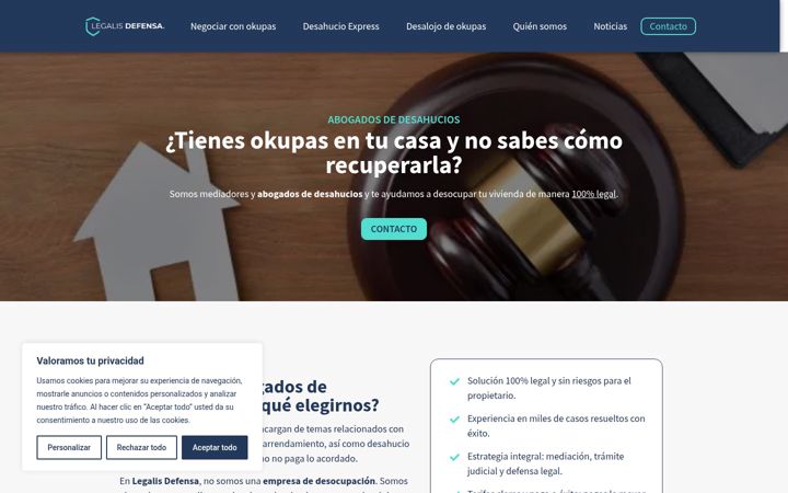 Screenshot of legalisdefensa.com