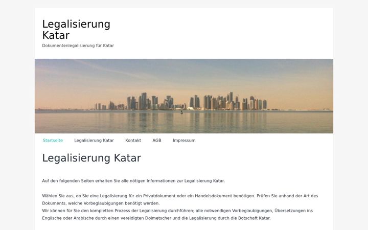 Screenshot of legalisierung-katar.de