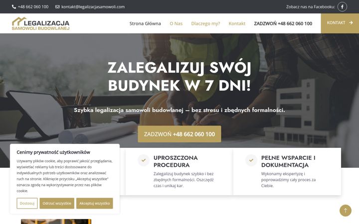 Screenshot of legalizacjasamowoli.com