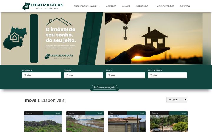 Screenshot of legalizagoiasimobiliaria.com.br