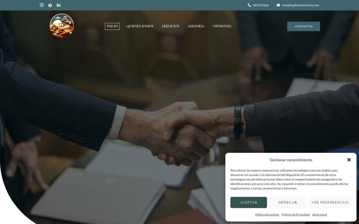 Screenshot of legalizatuestancia.com